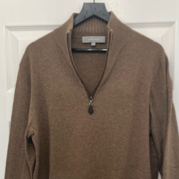 Neiman Marcus 1/4 Zip sweater brownish - Picture 1 of 7